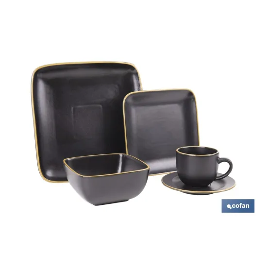 Comprar VAJILLA DE CERÁMICA DE COLOR NEGRO  Cofan | almacendeferreteriacor.es