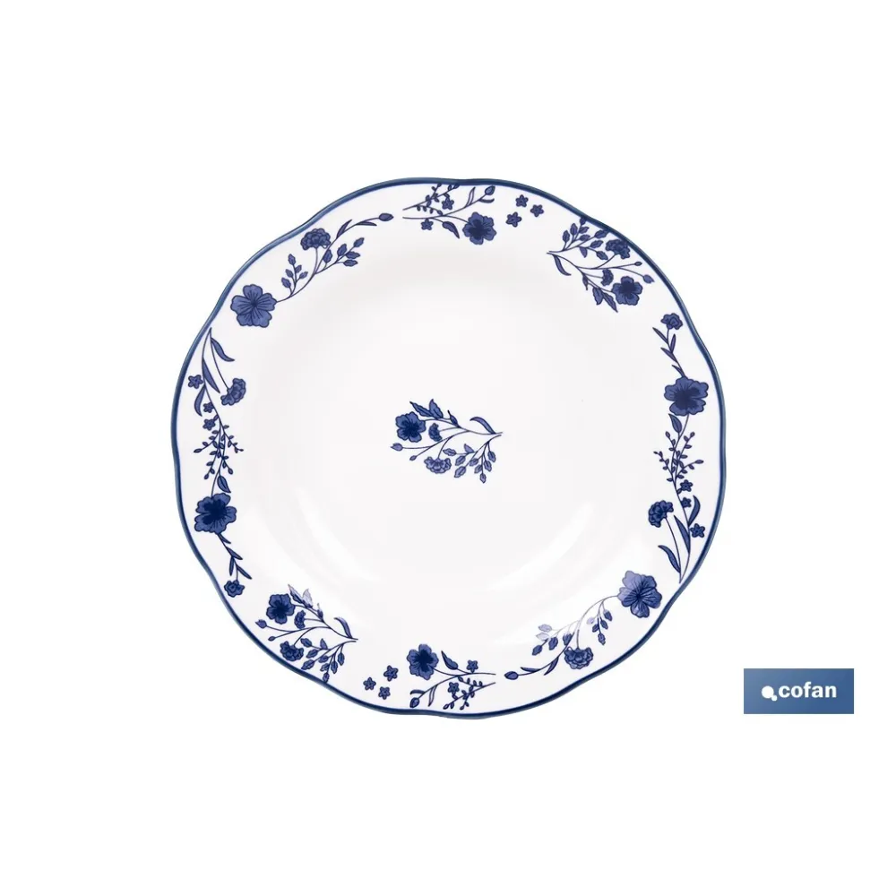 Comprar VAJILLA DE PORCELANA CON DETALLE FL Cofan | almacendeferreteriacor.es
