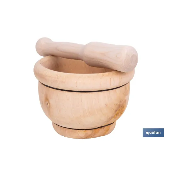 Comprar MORTERO DE MADERA CON MAZA Ø14 CM ( Cofan | almacendeferreteriacor.es