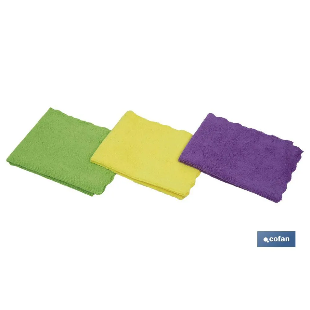 Comprar PACK DE 3 BAYETAS DE  MICROFIBRA  4 Cofan | almacendeferreteriacor.es
