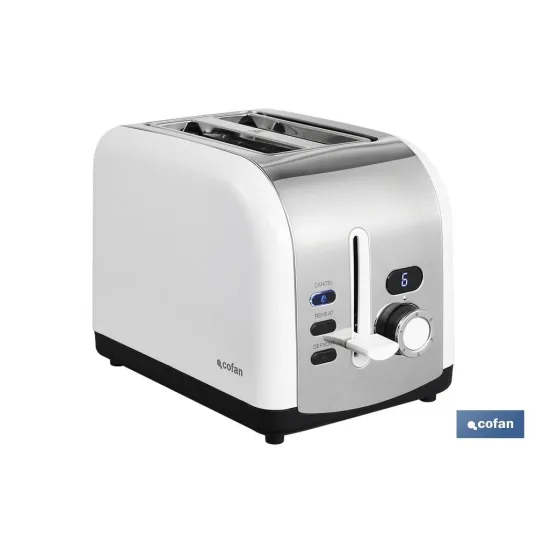 Comprar TOSTADOR 2 REBANADAS COLOR BLANCO/A Cofan | almacendeferreteriacor.es