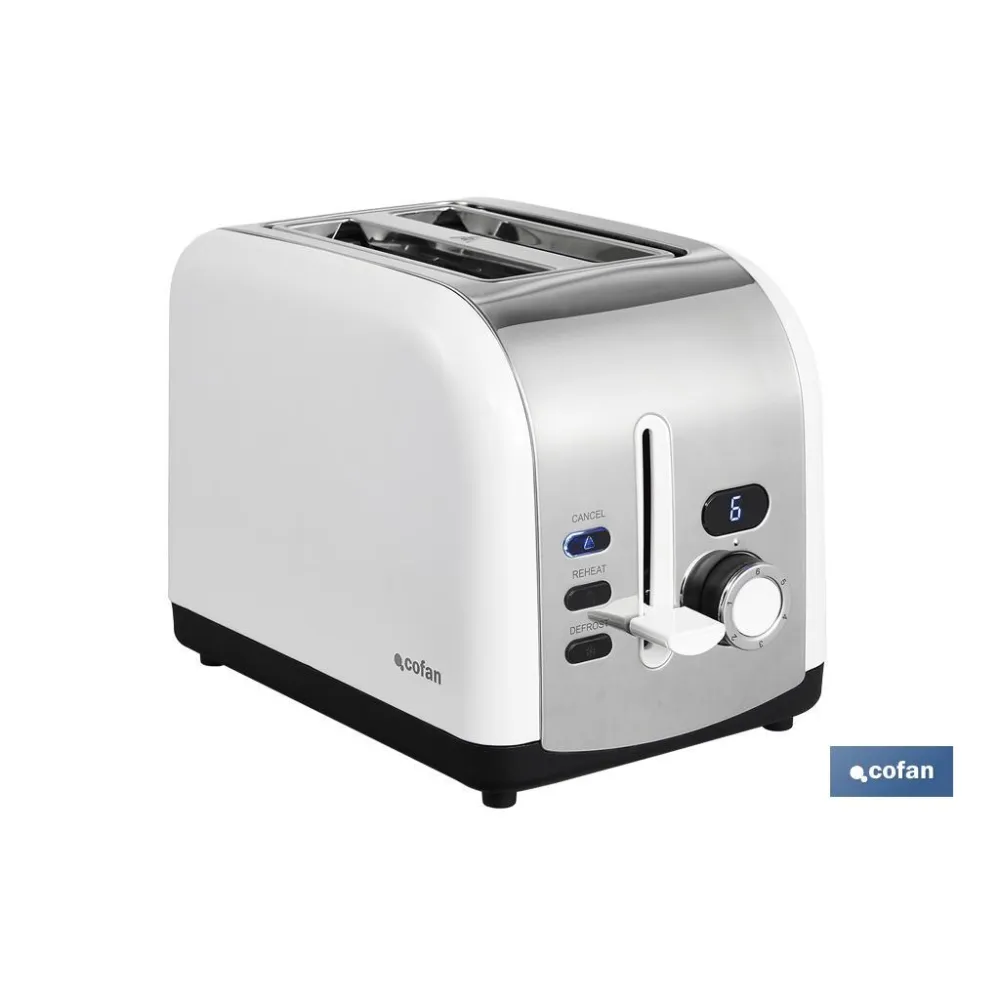 Comprar TOSTADOR 2 REBANADAS COLOR BLANCO/A Cofan | almacendeferreteriacor.es