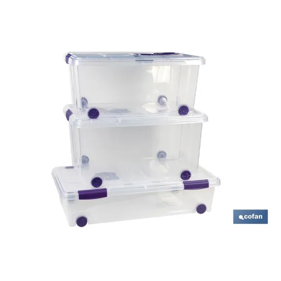Comprar CAJA ORDENACION CON RUEDAS 57L MODE Cofan | almacendeferreteriacor.es