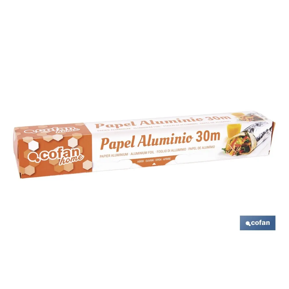Comprar PAPEL ALUMINIO DOMÉSTICO 30M (PACK: Cofan | almacendeferreteriacor.es