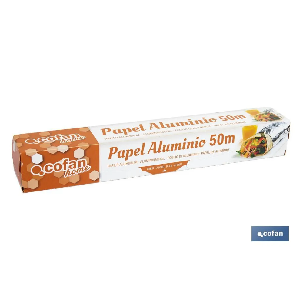Comprar PAPEL ALUMINIO DOMÉSTICO 50M (PACK: Cofan | almacendeferreteriacor.es