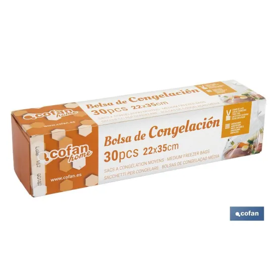 Comprar BOLSAS DE CONGELACIÓN MEDIANA 22 X  Cofan | almacendeferreteriacor.es