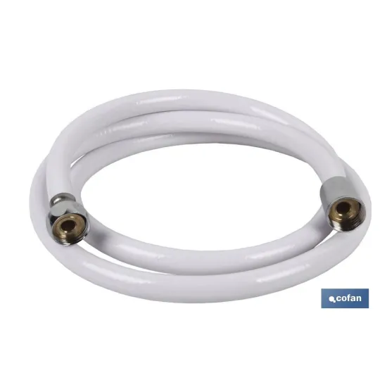 Comprar FLEXO DUCHA PVC/LATÓN COLOR BLANCO  Cofan | almacendeferreteriacor.es