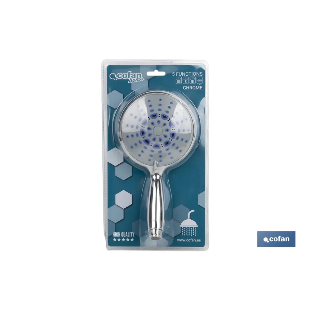 Comprar MANGO DUCHA CROMADO CON 5 FUNCIONES Cofan | almacendeferreteriacor.es