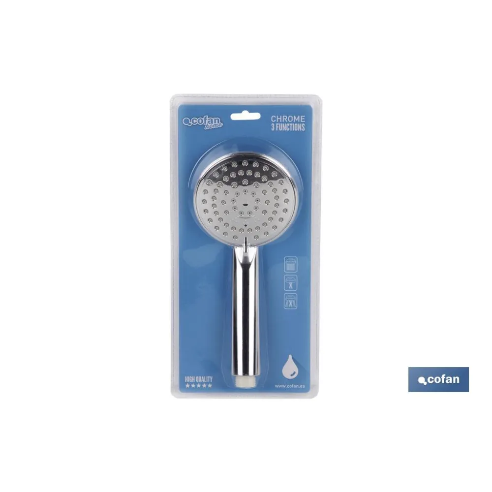 Comprar MANGO DUCHA CROMADO 3 FUNCIONES AHO Cofan | almacendeferreteriacor.es