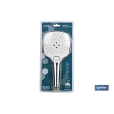 Comprar MANGO DUCHA CROMADO/BLANCO CON 3 FU Cofan | almacendeferreteriacor.es
