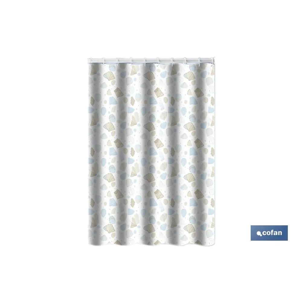 Comprar CORTINA DE BAÑO MARINA POLIÉSTER 22 Cofan | almacendeferreteriacor.es