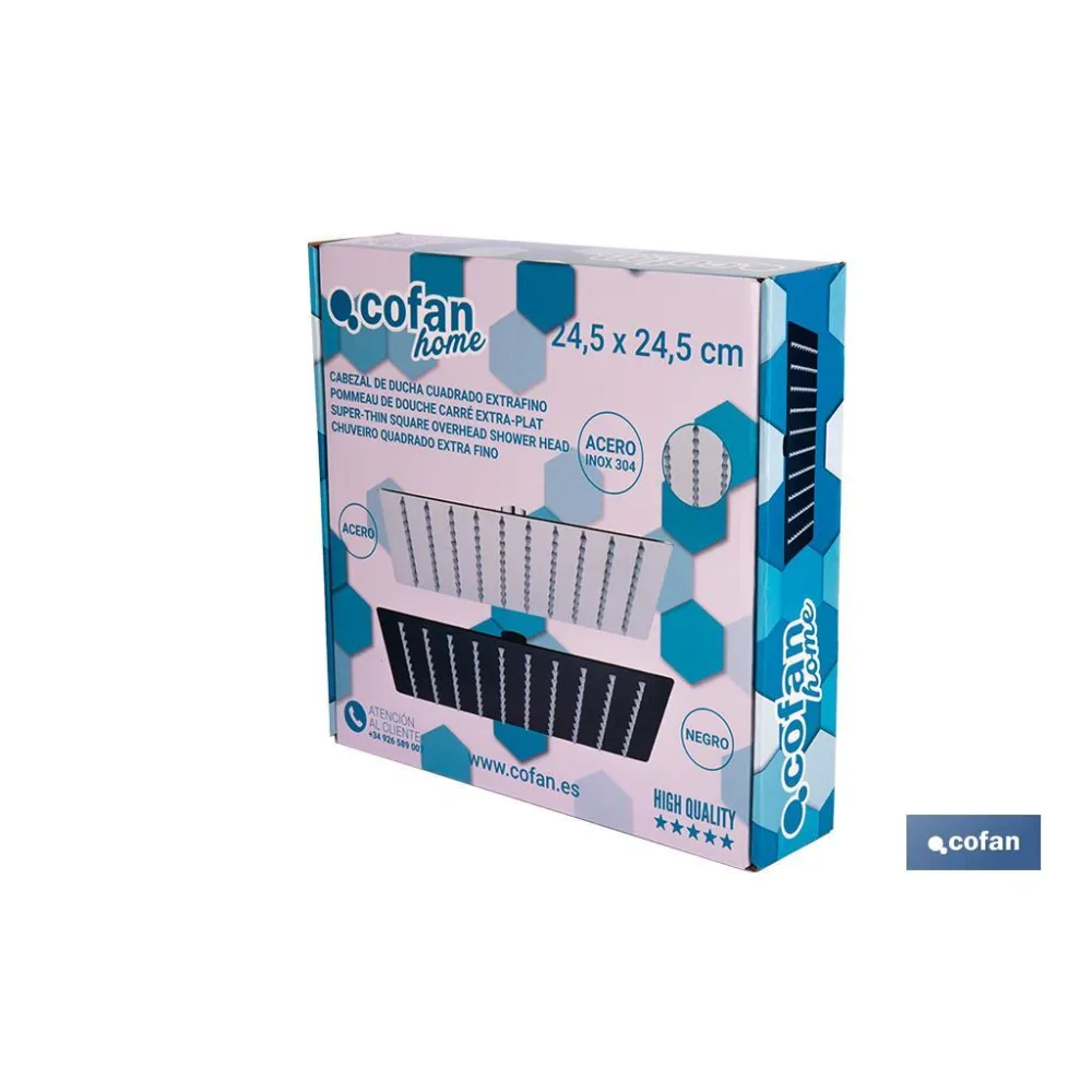 Comprar CABEZAL DE DUCHA CUADRADO EXTRAFINO Cofan | almacendeferreteriacor.es