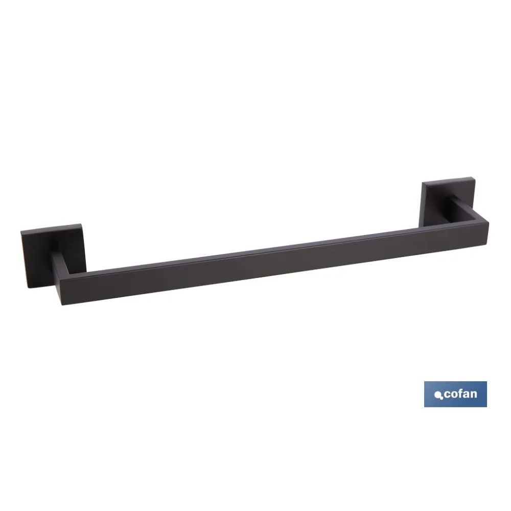 Comprar TOALLERO NEGRO MATE DE ACERO CON DI Cofan | almacendeferreteriacor.es