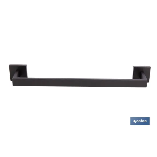 Comprar TOALLERO NEGRO MATE DE ACERO CON DI Cofan | almacendeferreteriacor.es