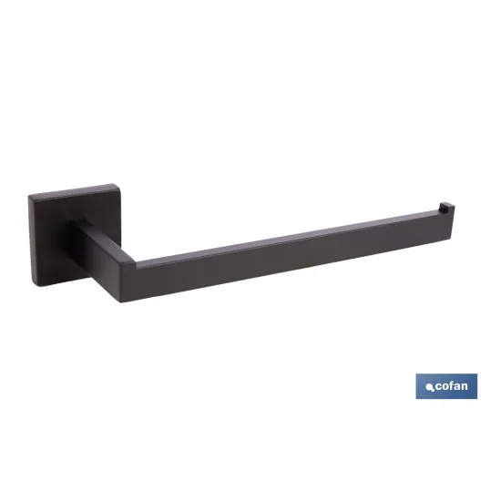 Comprar TOALLERO NEGRO MATE DE ACERO CON DI Cofan | almacendeferreteriacor.es