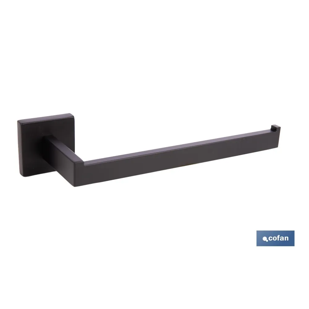 Comprar TOALLERO NEGRO MATE DE ACERO CON DI Cofan | almacendeferreteriacor.es