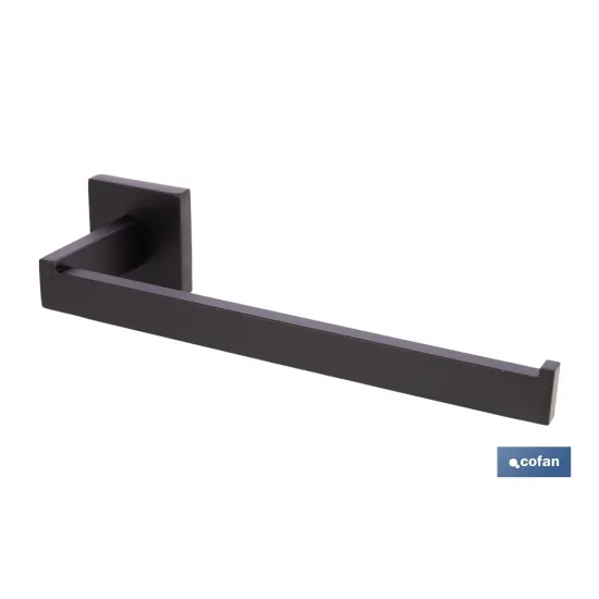 Comprar TOALLERO NEGRO MATE DE ACERO CON DI Cofan | almacendeferreteriacor.es