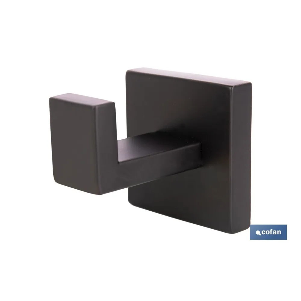 Comprar PERCHA NEGRA MATE DE ACERO CON DISE Cofan | almacendeferreteriacor.es