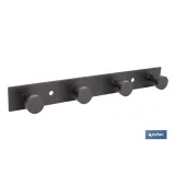 Comprar PERCHERO DE PARED NEGRO DE ACERO CO Cofan | almacendeferreteriacor.es