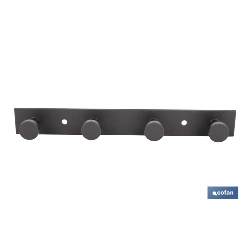 Comprar PERCHERO DE PARED NEGRO DE ACERO CO Cofan | almacendeferreteriacor.es