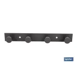 Comprar PERCHERO DE PARED NEGRO DE ACERO CO Cofan | almacendeferreteriacor.es