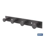 Comprar PERCHERO DE PARED NEGRO DE ACERO CO Cofan | almacendeferreteriacor.es