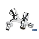 Comprar PACK DE 2 GRIFOS DE DOBLE SALIDA DE Cofan | almacendeferreteriacor.es