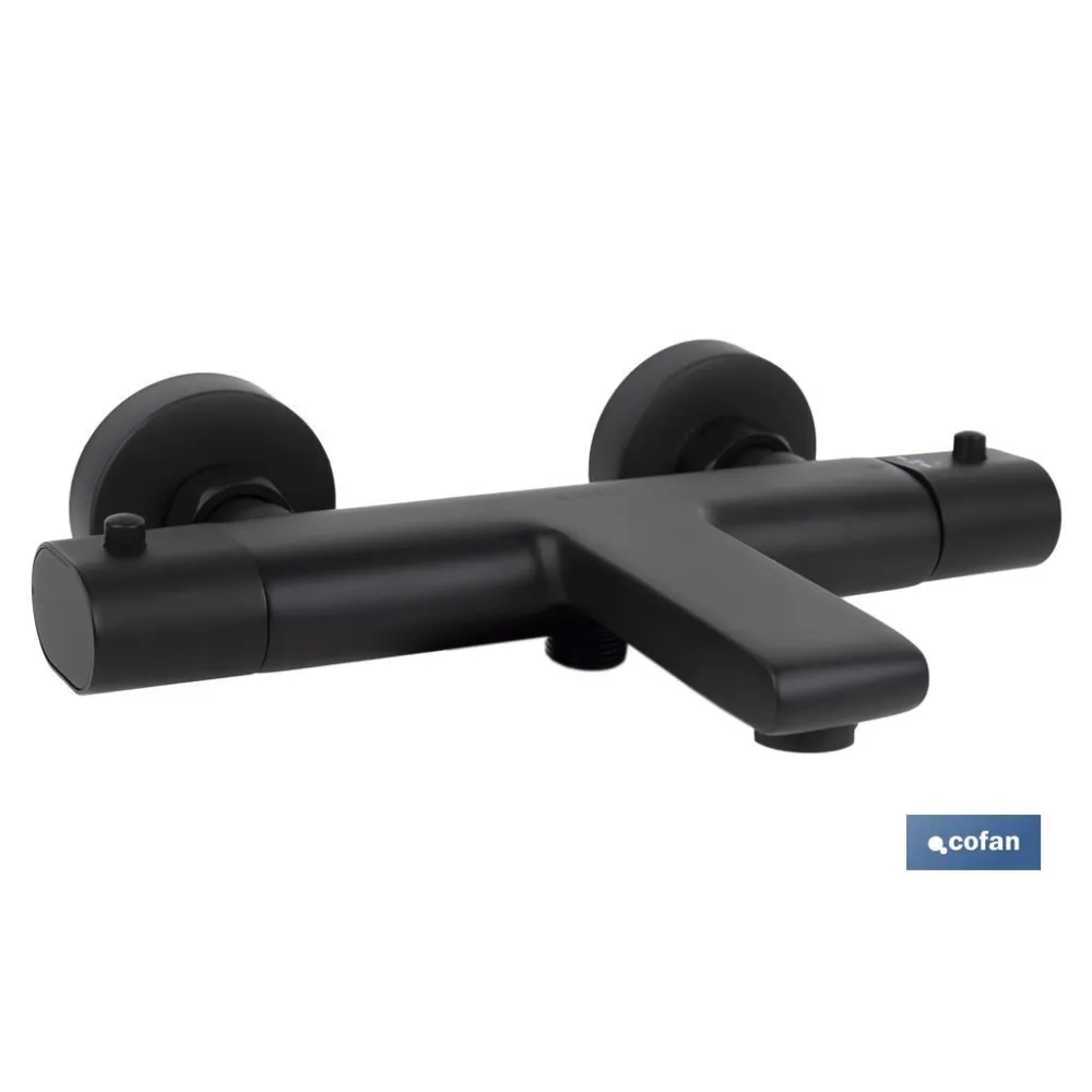 Comprar GRIFO TERMOSTATICO BAÑERA NEGRO MAT Cofan | almacendeferreteriacor.es