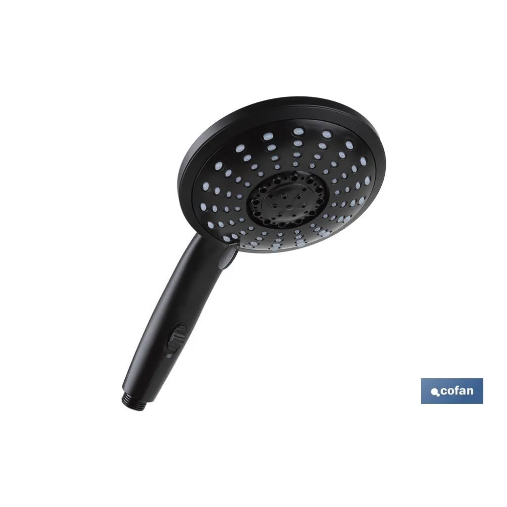 Comprar MANGO DUCHA NEGRO MATE 5 FUNCIONES  Cofan | almacendeferreteriacor.es