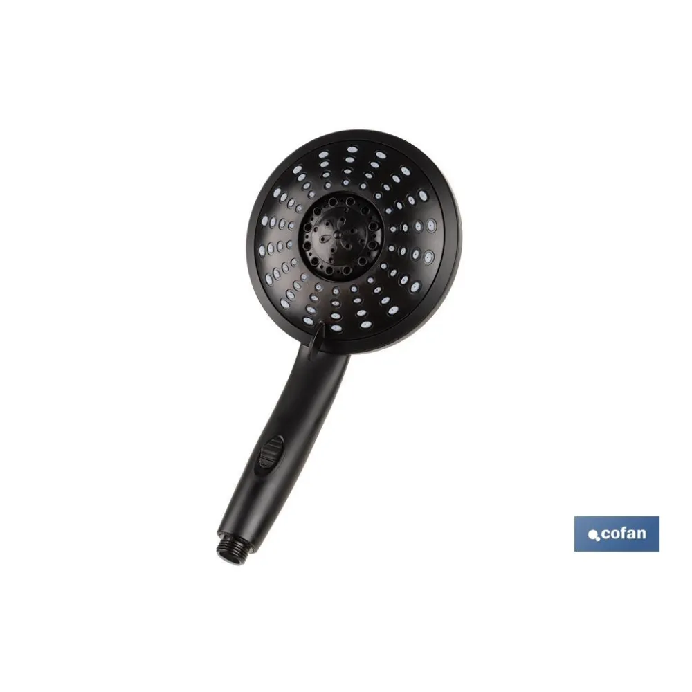 Comprar MANGO DUCHA NEGRO MATE 5 FUNCIONES  Cofan | almacendeferreteriacor.es