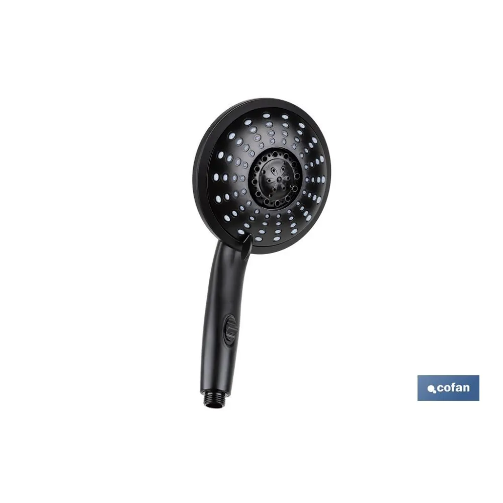Comprar MANGO DUCHA NEGRO MATE 5 FUNCIONES  Cofan | almacendeferreteriacor.es