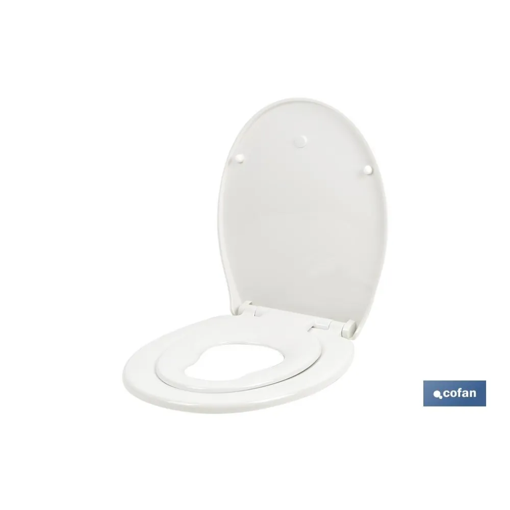 Comprar TAPA WC  FORMA OVAL CON ASIENTO PAR Cofan | almacendeferreteriacor.es