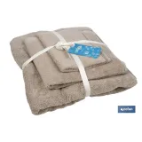 Comprar JUEGO DE 3 TOALLAS BEIGE 580 G/M2 G Cofan | almacendeferreteriacor.es