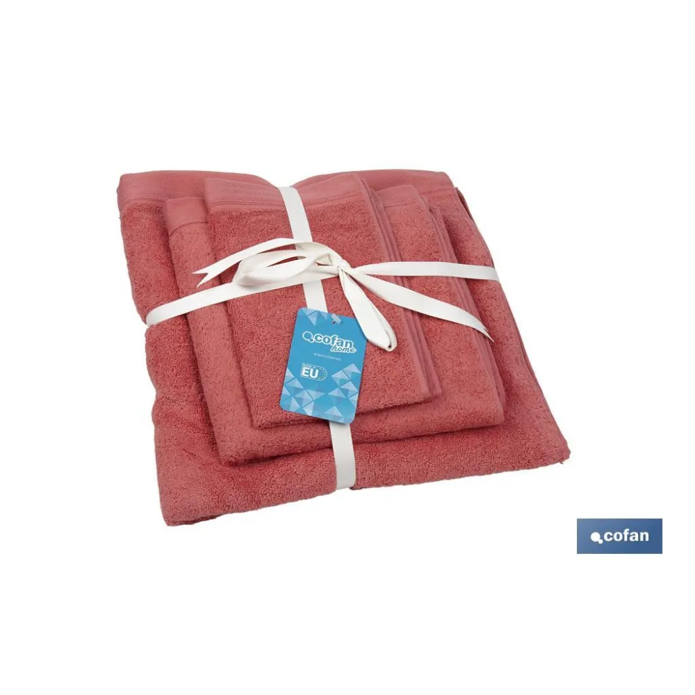 Comprar JUEGO DE 3 TOALLAS CORAL 580 G/M2 G Cofan | almacendeferreteriacor.es