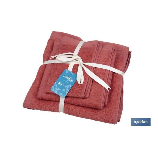 Comprar JUEGO DE 3 TOALLAS CORAL 580 G/M2 G Cofan | almacendeferreteriacor.es