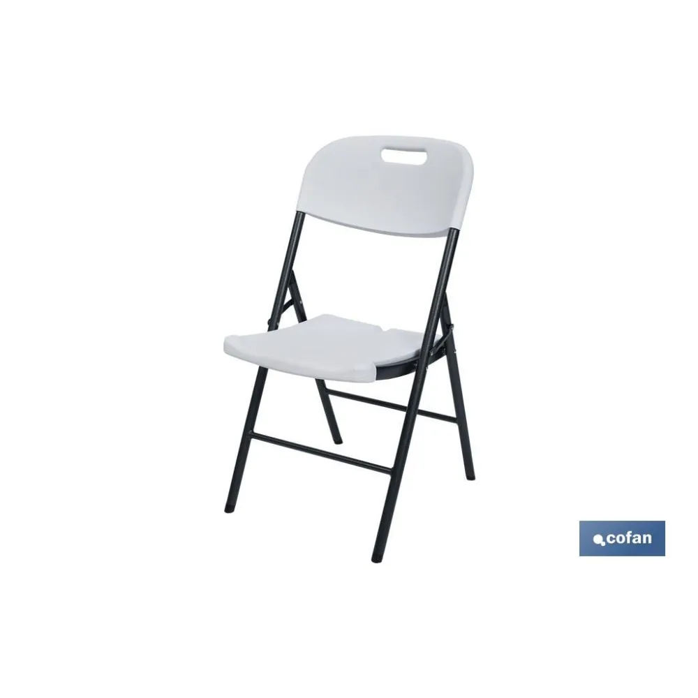 Comprar SILLA PLEGABLE BLANCA 46x53x88 CM v Cofan | almacendeferreteriacor.es