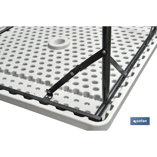 Comprar MESA PLEGABLE CUADRADA BLANCA 88x88 Cofan | almacendeferreteriacor.es