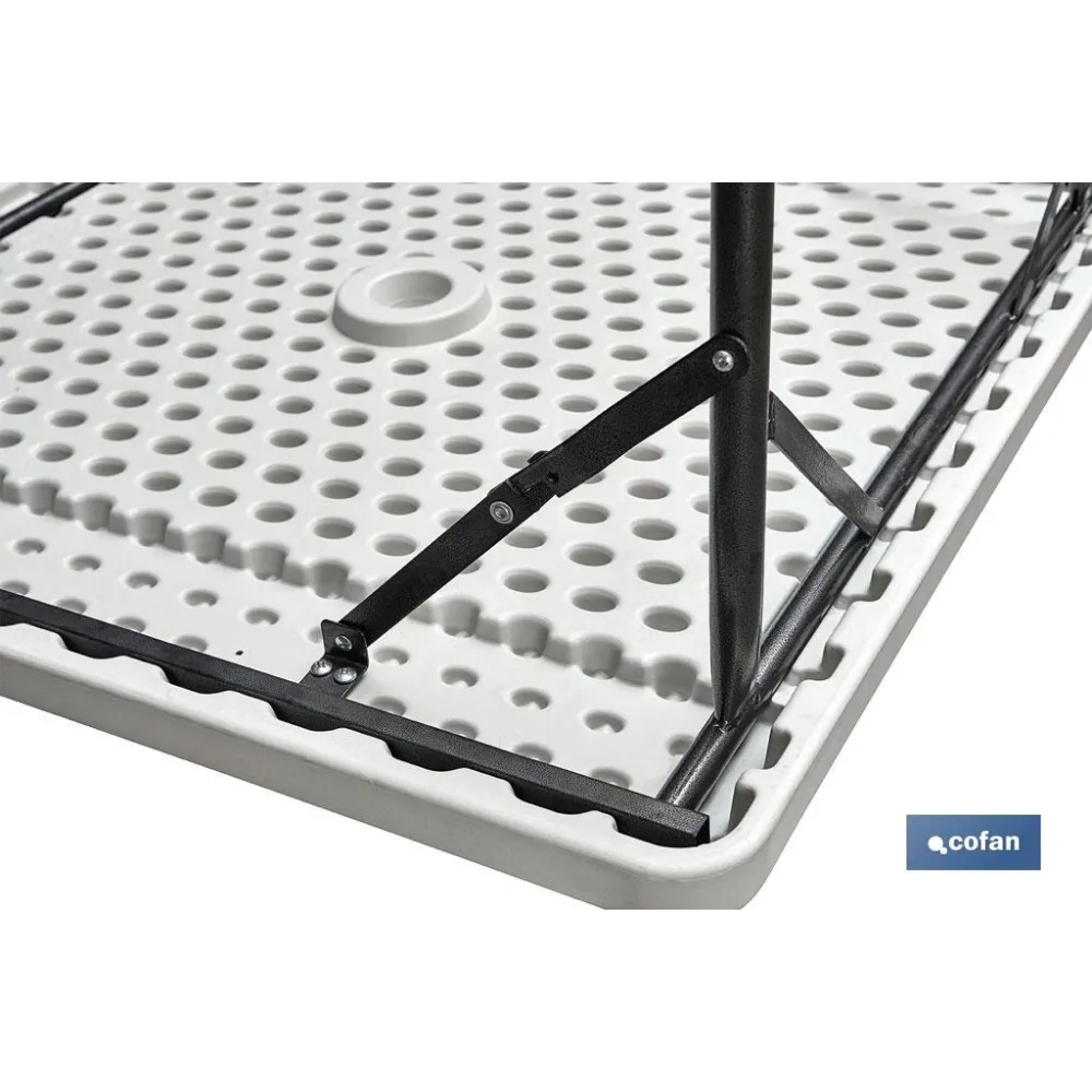Comprar MESA PLEGABLE CUADRADA BLANCA 88x88 Cofan | almacendeferreteriacor.es