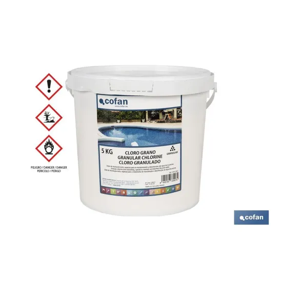 Comprar CLORO GRANO 5 KG COFAN (PACK: 1 UDS Cofan | almacendeferreteriacor.es