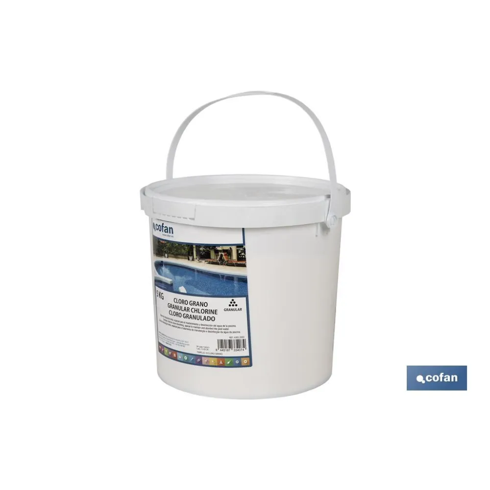 Comprar CLORO GRANO 5 KG COFAN (PACK: 1 UDS Cofan | almacendeferreteriacor.es