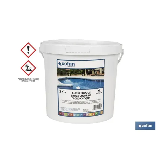 Comprar CLORO CHOQUE 5 KG COFAN (PACK: 1 UD Cofan | almacendeferreteriacor.es