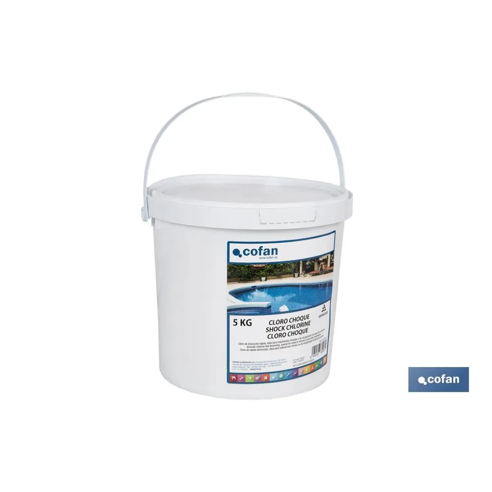 Comprar CLORO CHOQUE 5 KG COFAN (PACK: 1 UD Cofan | almacendeferreteriacor.es