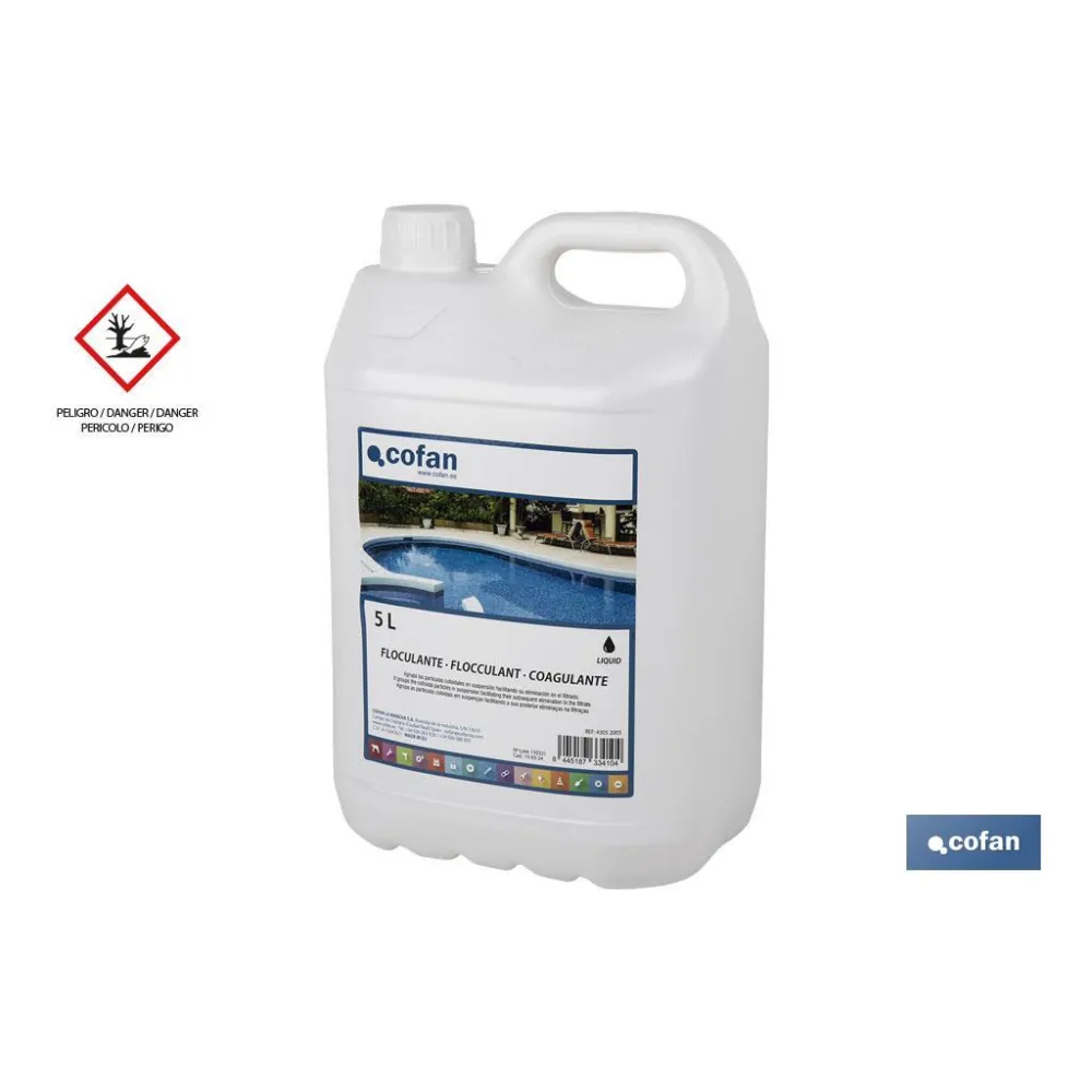 Comprar FLOCULANTE LIQUIDO 5L COFAN (PACK:  Cofan | almacendeferreteriacor.es