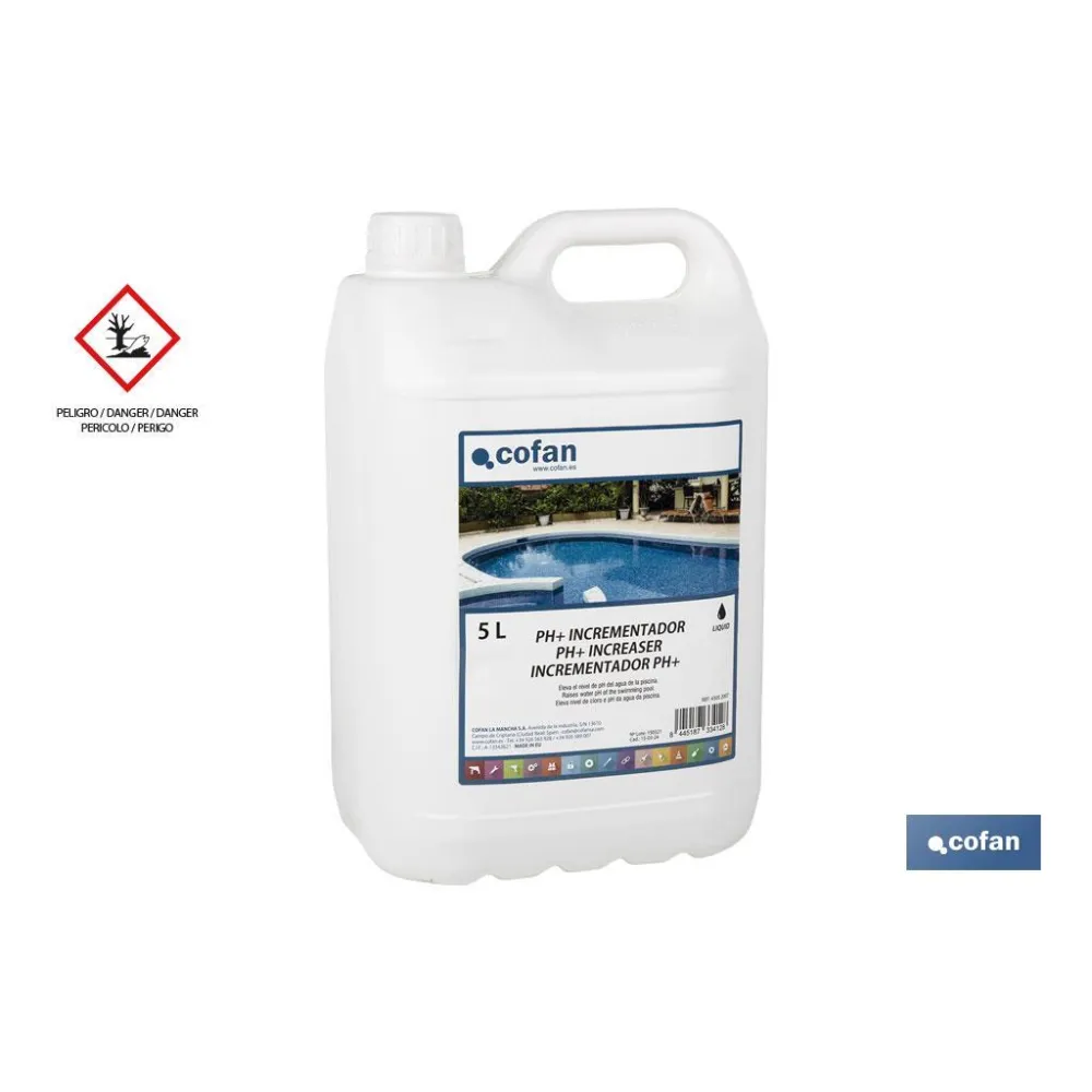 Comprar INCREMENTADOR PH LIQUIDO 5 L COFAN  Cofan | almacendeferreteriacor.es