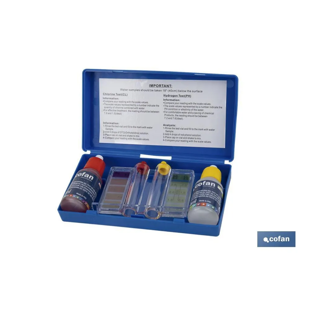 Comprar KIT TEST CLORO Y PH PISCINAS (PACK: Cofan | almacendeferreteriacor.es