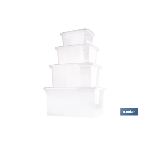 Comprar PACK DE 4 CAJAS DE ALMACENAJE TRANS Cofan | almacendeferreteriacor.es