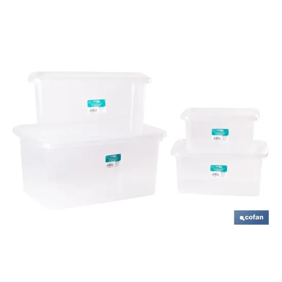 Comprar PACK DE 4 CAJAS DE ALMACENAJE TRANS Cofan | almacendeferreteriacor.es