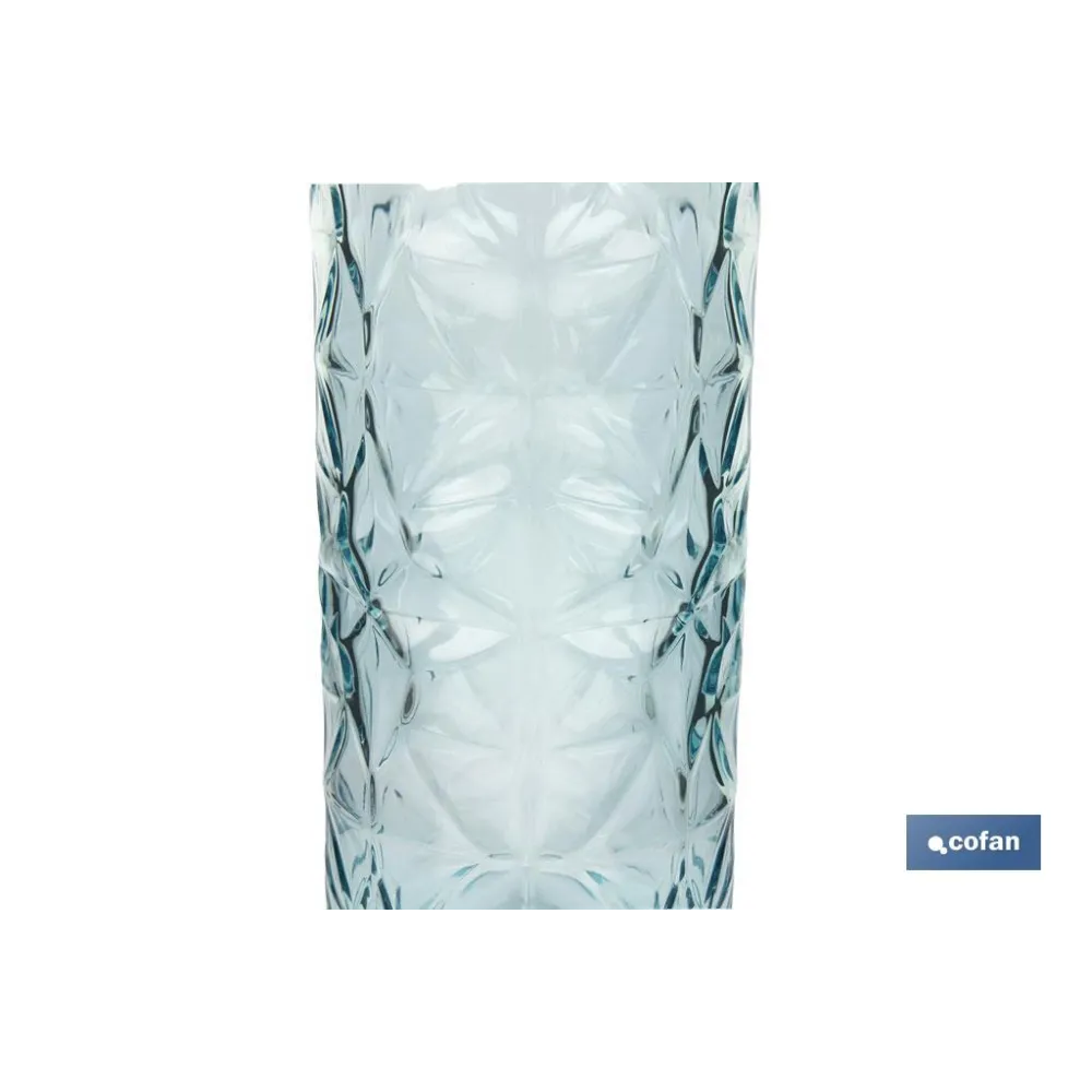 Comprar BOTELLA DE VIDRIO TRANSPARENTE AZUL Cofan | almacendeferreteriacor.es