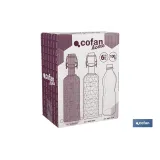 Comprar BOTELLA DE VIDRIO TRANSPARENTE CON  Cofan | almacendeferreteriacor.es
