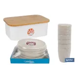 Comprar PACK DE PANERA CON TAPA BAMBU ,6  V Cofan | almacendeferreteriacor.es